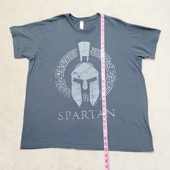 STRANGEA Spartan Helmut Warrior T-shirt 100% Cotton Men Size 2XL Made In Greece - Picture 7 of 10